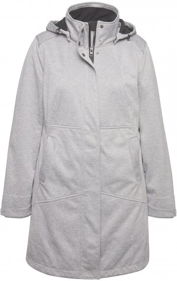 Ulla Popken HYPRAR Melange Softshell Jacket Grey Melange - Dzsekik - 