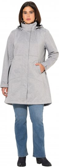 Ulla Popken HYPRAR Melange Softshell Jacket Grey Melange - Dzsekik - 