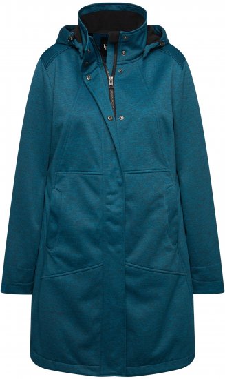 Ulla Popken HYPRAR Melange Softshell Jacket Grey Blue - Dzsekik - 