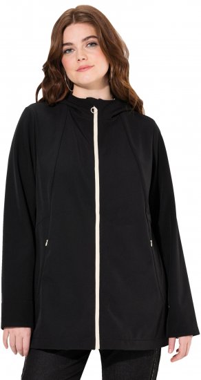 Ulla Popken HYPRAR Water Repellent Softshell Jacket Black - Dzsekik - 