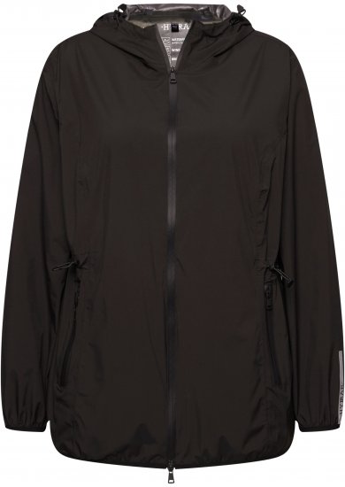 Ulla Popken Lightweight Rain Jacket Black - Dzsekik - 
