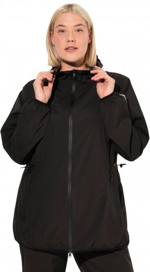Ulla Popken Lightweight Rain Jacket Black - Dzsekik - 