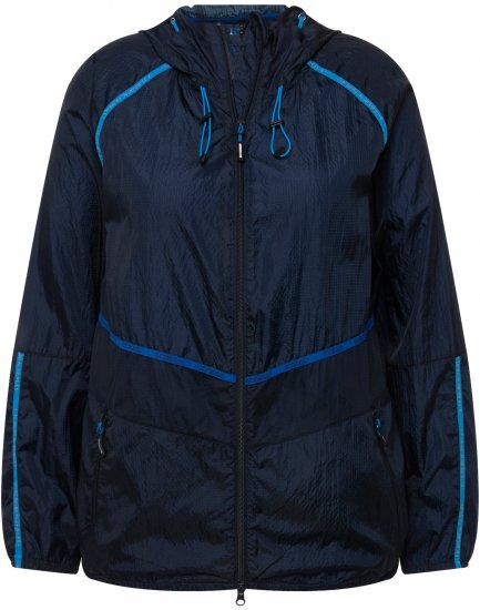 Ulla Popken Water Repellent Jacket Navy - Dzsekik - 