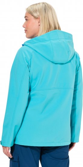 Ulla Popken Softshell Contrast Color Jacket Turquoise - Dzsekik - 