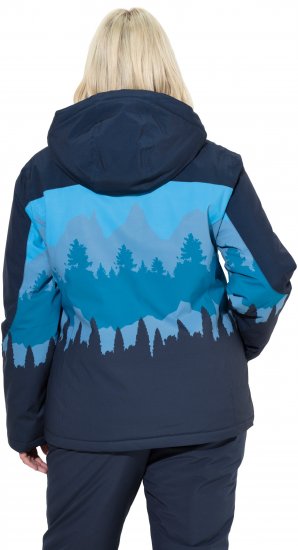 Ulla Popken Landscape Print Triple Function Performance Jacket Navy - Dzsekik - 