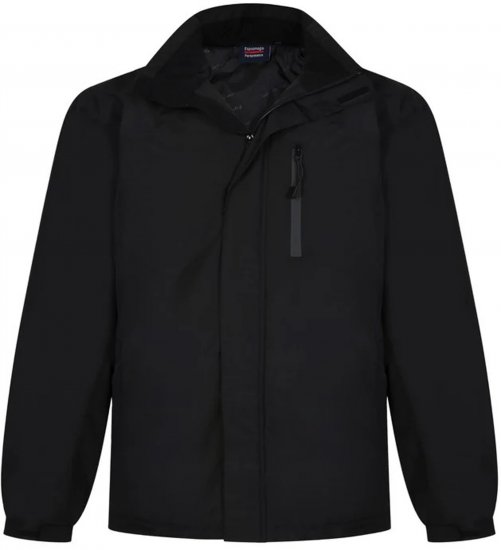 Espionage JT121 Padded Waterproof Coat Black - Kabátok - Nagyméretű Kabátok - 2XL-8XL