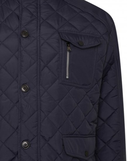 Kam Jeans KV139 Heritage Quilted Parka Jacket Navy - Kabátok - Nagyméretű Kabátok - 2XL-8XL