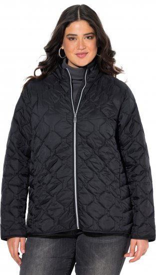Ulla Popken HYPRAR Lightweight Quilted Water-Repellent Jacket Black - Dzsekik - 