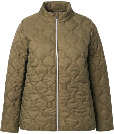 Ulla Popken HYPRAR Lightweight Quilted Water-Repellent Jacket Olive - Dzsekik - 