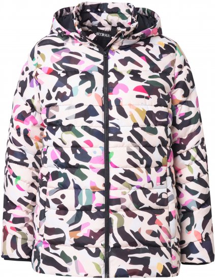 Ulla Popken HYPRAR Water-Repellent Allover Print Jacket Pale Beige - Dzsekik - 