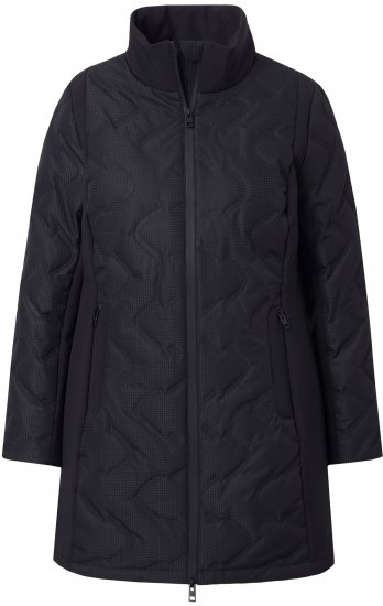 Ulla Popken HYPRAR Laser Quilted Jacket Black - Dzsekik - 