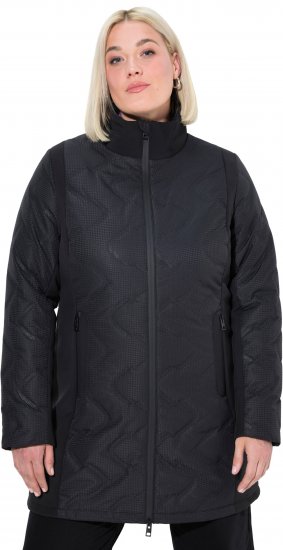 Ulla Popken HYPRAR Laser Quilted Jacket Black - Dzsekik - 