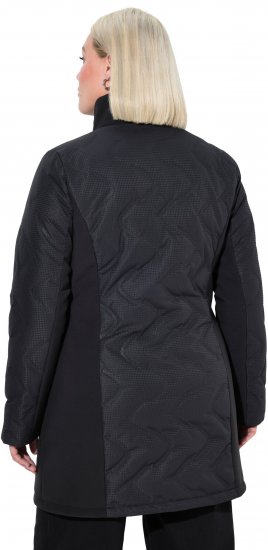 Ulla Popken HYPRAR Laser Quilted Jacket Black - Dzsekik - 