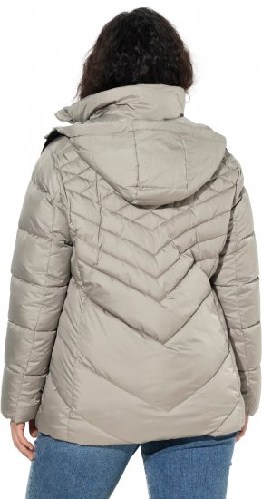 Ulla Popken HYPRAR Water-Repellent Quilted Jacket Medium Grey - Dzsekik - 