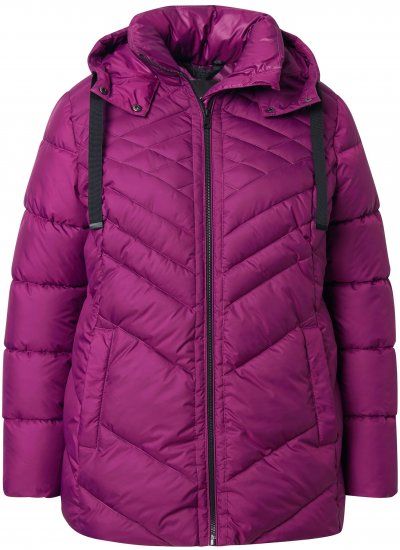 Ulla Popken HYPRAR Water-Repellent Quilted Jacket Berry - Dzsekik - 