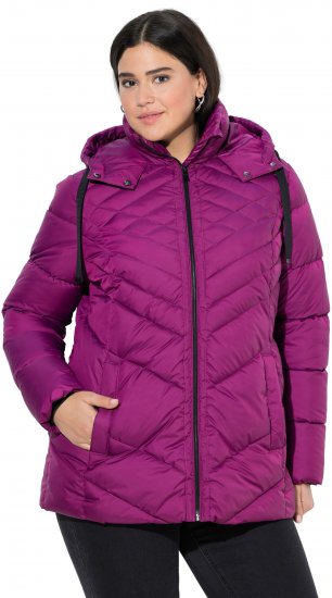 Ulla Popken HYPRAR Water-Repellent Quilted Jacket Berry - Dzsekik - 