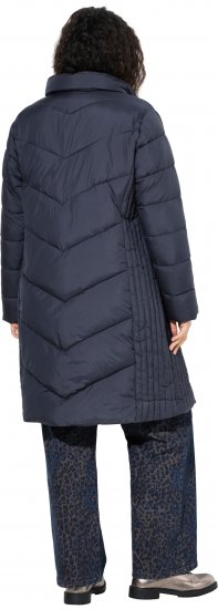 Ulla Popken HYPRAR Longline Water Repellent Jacket Navy - Ulla Popken - 