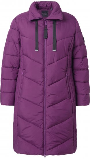 Ulla Popken HYPRAR Longline Water Repellent Jacket Plum - Dzsekik - 