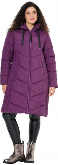 Ulla Popken HYPRAR Longline Water Repellent Jacket Plum - Dzsekik - 