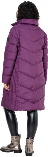 Ulla Popken HYPRAR Longline Water Repellent Jacket Plum - Dzsekik - 