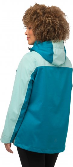 Ulla Popken HYPRAR Lightweight Triple Function Jacket Turquoise - Dzsekik - 