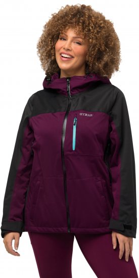 Ulla Popken HYPRAR Lightweight Triple Function Jacket Dark Berry - Dzsekik - 