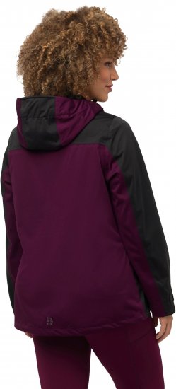 Ulla Popken HYPRAR Lightweight Triple Function Jacket Dark Berry - Dzsekik - 