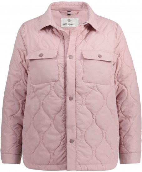 Ulla Popken Wavy Quilted Fully Lined Lightweight Jacket Old Pink - Dzsekik - 