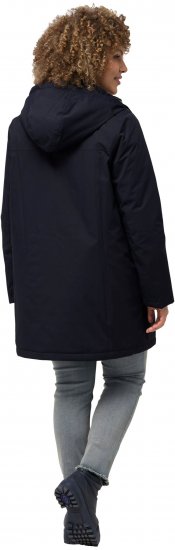 Ulla Popken HYPRAR Triple Function Contrast Trim Quilted Lining Jacket Navy - Dzsekik - 