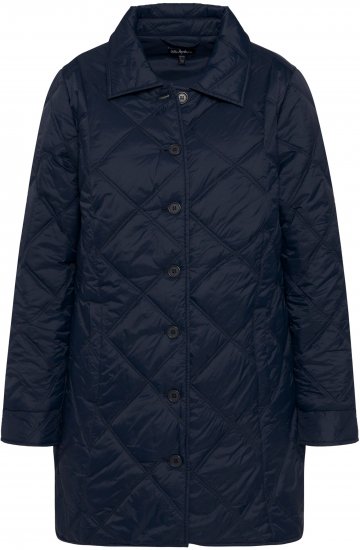 Ulla Popken Quilted Jacket Navy - Dzsekik - 