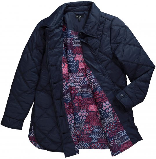 Ulla Popken Quilted Jacket Navy - Dzsekik - 