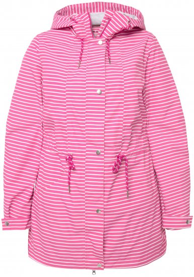 Ulla Popken HYPRAR Striped Triple Function Jacket Fuchsia Pink - Dzsekik - 