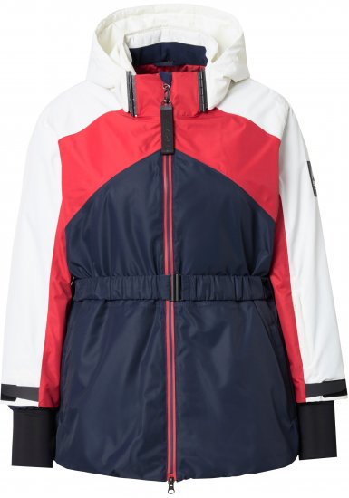 Ulla Popken Performance Peplum Ski Jacket Navy - Dzsekik - 