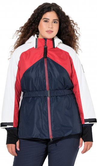 Ulla Popken Performance Peplum Ski Jacket Navy - Dzsekik - 