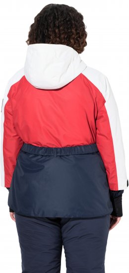 Ulla Popken Performance Peplum Ski Jacket Navy - Dzsekik - 