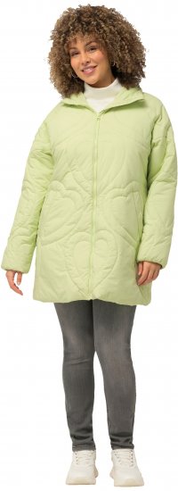 Ulla Popken HYPRAR Heart Quilted Jacket Light Sage - Dzsekik - 
