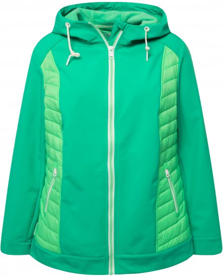 Ulla Popken Hyprar Quilt Mix Jacket Green Spring - Dzsekik - 