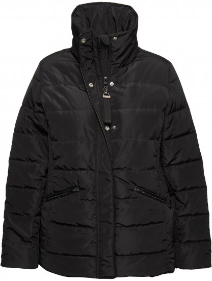 Ulla Popken Quilted Puffer Coat Black - Dzsekik - 