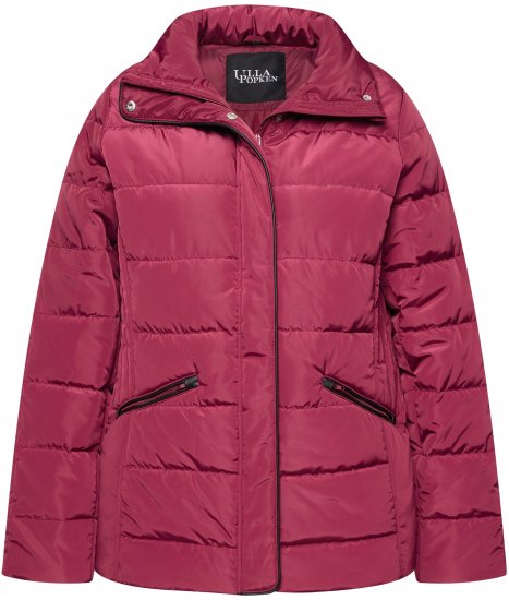 Ulla Popken Quilted Puffer Coat Carmine Red - Dzsekik - 