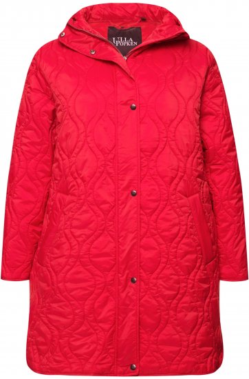 Ulla Popken HYPRAR Quilted Water-Repellent Jacket Red Salsa - Dzsekik - 
