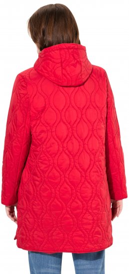 Ulla Popken HYPRAR Quilted Water-Repellent Jacket Red Salsa - Dzsekik - 