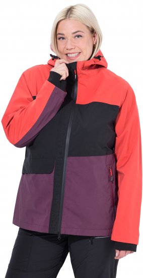 Ulla Popken HYPRAR Triple Function Jacket Dark Cherry - Dzsekik - 