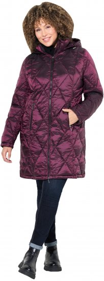 Ulla Popken HYPRAR Diamond Quilted Jacket Carmine Red - Dzsekik - 