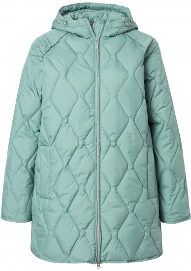 Ulla Popken HYPRAR Quilted Water Repellent Jacket Mint Green - Dzsekik - 