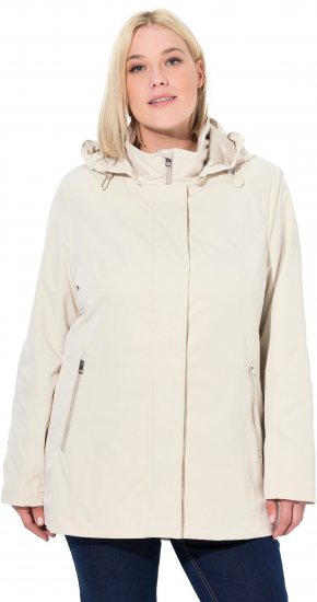Ulla Popken Long Triple Function Softshell Jacket Natural White - Dzsekik - 