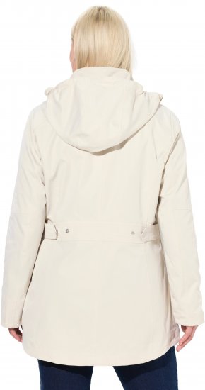 Ulla Popken Long Triple Function Softshell Jacket Natural White - Dzsekik - 