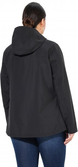 Ulla Popken HYPRAR Toggle Button Microfleece Lined Jacket Black - Dzsekik - 