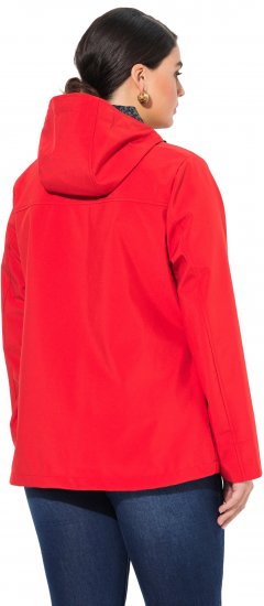 Ulla Popken HYPRAR Toggle Button Microfleece Lined Jacket Salsa Red - Dzsekik - 