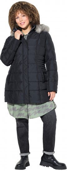 Ulla Popken HYPRAR Quilted Jacket Black - Dzsekik - 