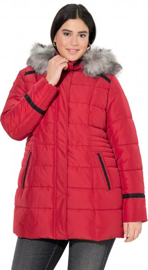 Ulla Popken HYPRAR Quilted Jacket Ruby Red - Dzsekik - 